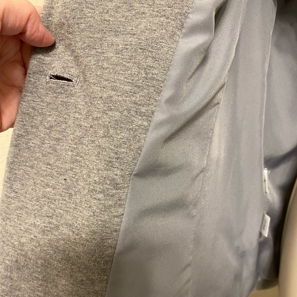 EUC Ann Taylor Loft heather grey lined one-button ladies’ blazer, size Medium - Picture 5 of 8